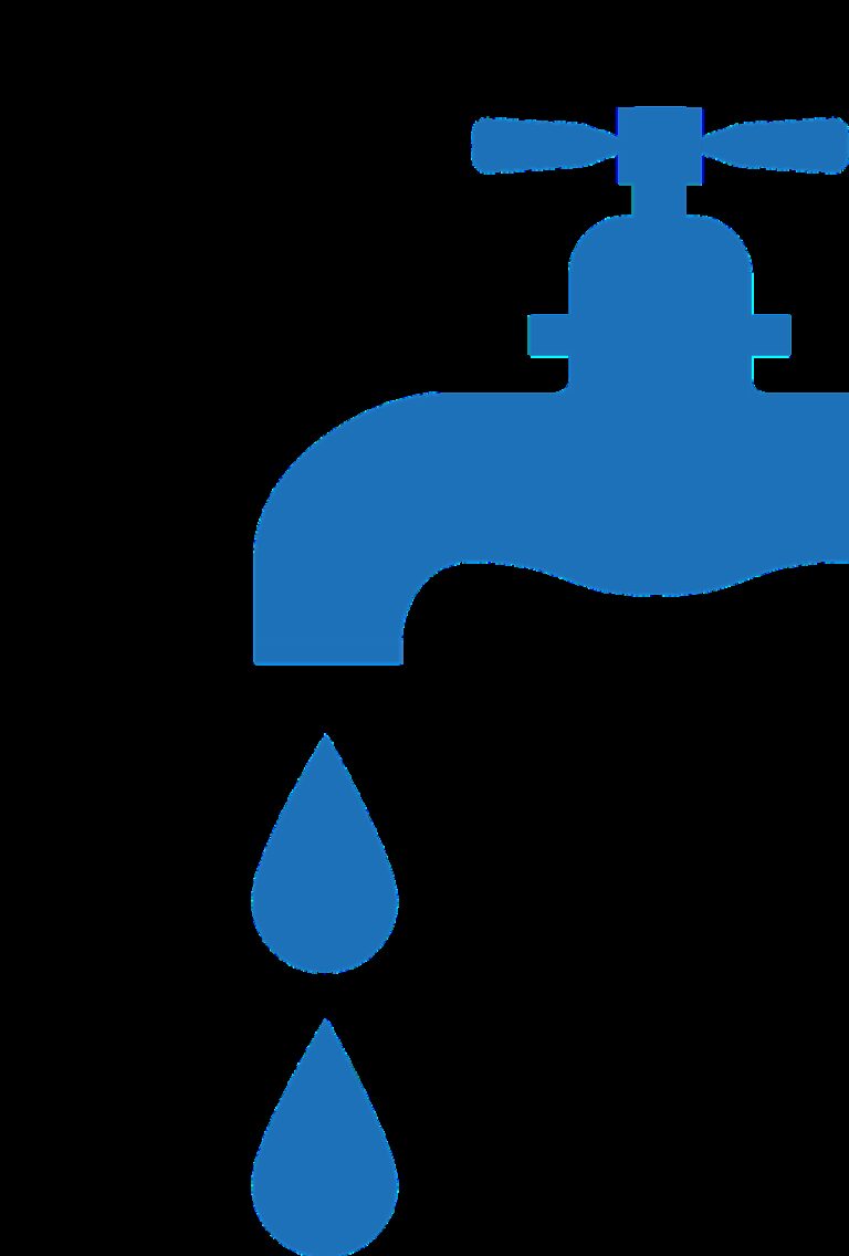 water tap, water, silhouette