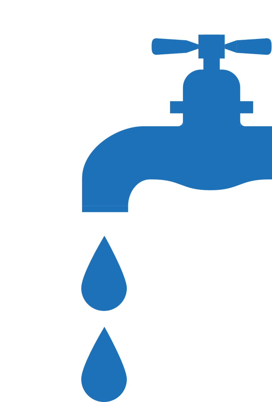 water tap, water, silhouette